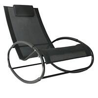 Outsunny Rocking Chair 84A-090 Steel, Texteline Black