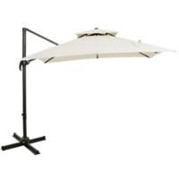 OutSunny Umbrella Water-Resistant Metal, Aluminum, Polyester, PE Beige