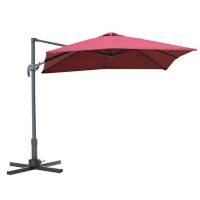 Outsunny Umbrella 84D-051WR Aluminum, Steel, Polyester Wine Red