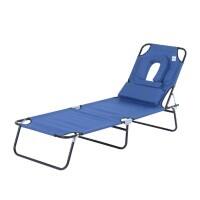 Outsunny Sun Lounger 84B-002BU Steel, Oxford Blue