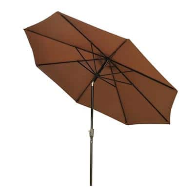 Outsunny Sun Umbrella 840-070CF Steel, Polyester Coffee