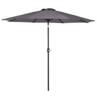 OutSunny Sun Umbrella Water-Resistant Steel, Polyester Grey