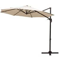 OutSunny Sun Umbrella Water-Resistant Aluminum, Steel, Polyester Beige
