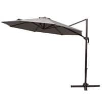 OutSunny Sun Umbrella Water-Resistant Aluminum, Steel, Polyester Grey