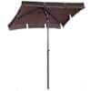 Outsunny Sun Umbrella 84D-016CF Aluminum, Metal, Polyester Brown