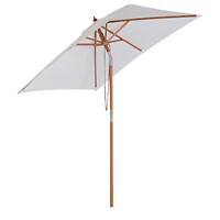 Outsunny Sun Umbrella 84D-017CW Wood, Bamboo, Polyester Cream White