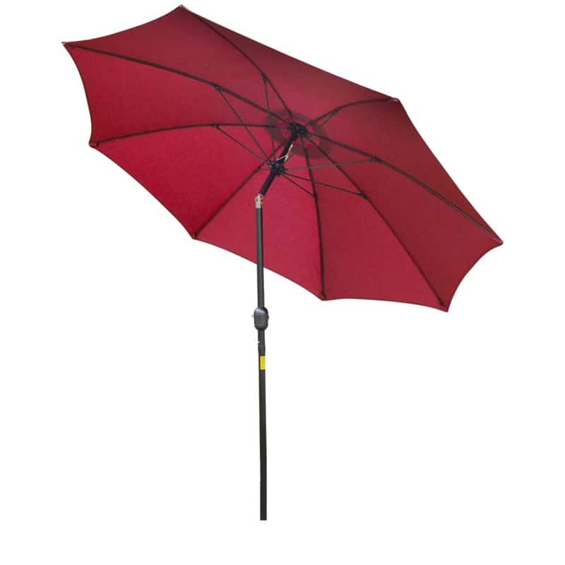 OutSunny Sun Umbrella Water-Resistant Aluminum, Glass, Polyester Wine Red
