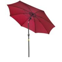 OutSunny Sun Umbrella Water-Resistant Aluminum, Glass, Polyester Wine Red