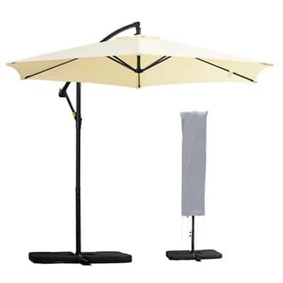 Outsunny Sun Umbrella 84D-096V01BG Metal, Polyester Beige