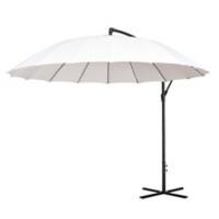 Outsunny Sun Umbrella 84D-118CW Metal, Polyester, Glass Fiber Cream White