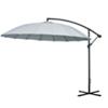 Outsunny Sun Umbrella 84D-118GY Metal, Polyester, Glass Fiber Grey