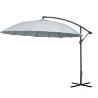 Outsunny Sun Umbrella 84D-118GY Metal, Polyester, Glass Fiber Grey