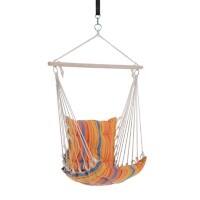 Outsunny Hanging Swing Chair 84A-015OG Cotton, Hardwood, Metal Orange