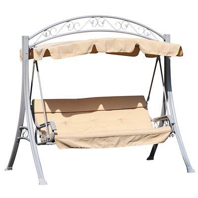 Outsunny Swing Chair 84A-055 Steel, Polyester Beige