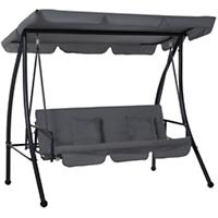 Outsunny Patio Swing Chair 84A-062V70 Steel, Polyester Deep Grey