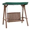 Outsunny Swing Chair 84A-136GN HardWood, Polyester, Metal Green, Brown