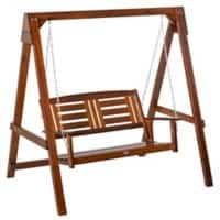 Outsunny Patio Swing Chair 84A-172 Pine Wood Teak