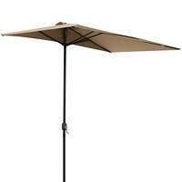 OutSunny Parasol Water-Resistant Metal, Polyester Beige