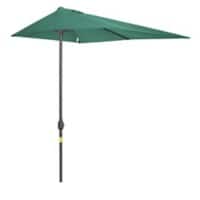 OutSunny Half Semi Round Parasol Water Resistant Metal, Polyester Green