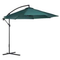 OutSunny Parasol Water-Resistant Metal, Polyester Green