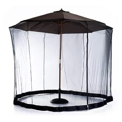 Outsunny Umbrella Table Screen 84B-063 Mesh, Oxford, PVC Black