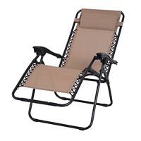 Outsunny Zero Gravity Chair 84B-227CW Steel, Texteline Beige