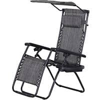 Outsunny Zero Gravity Chair 84B-388CG Steel, Texteline, PP Grey