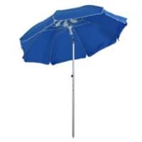 Outsunny Beach Umbrella 84D-092BU Aluminum, Polyester, Glass Fiber Blue