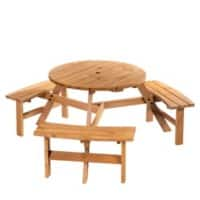 Outsunny Camping Beer Table Set 84B-163 Natural Wood