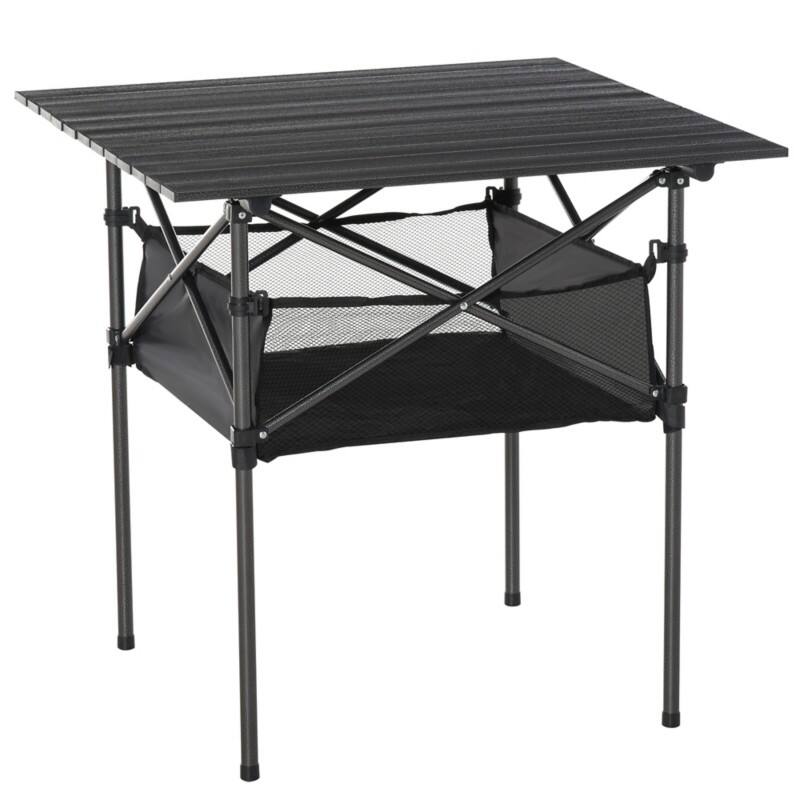 Outsunny Camping Table 84B-567 Black  700 mm x 700 mm x 690 mm