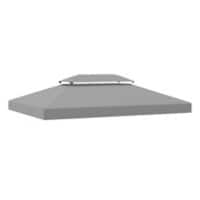 Outsunny Replacement Canopy Top Light Grey 01-0082