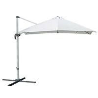 Outsunny Umbrella 84D-086WT Aluminum, Polyester, Steel Cross White