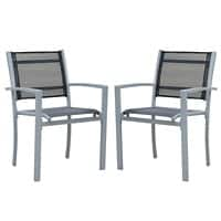 Outsunny Outdoor Chair 84B-293 Steel, Texteline Black