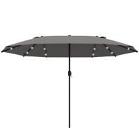 Outsunny Umbrella 84D-106CG Steel, Polyester Dark Grey