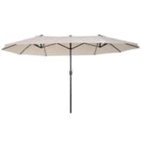 Outsunny Market Umbrella 84D-030V01CW Metal, Polyester Cream White