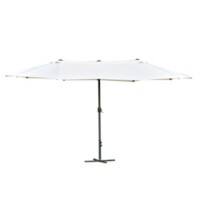 Outsunny Market Umbrella 84D-030V02CW Metal, Polyester Cream White