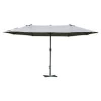 Outsunny Market Umbrella 84D-030V02GY Metal, Polyester Grey