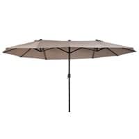 Outsunny Market Umbrella 84D-031V01CF Metal, Polyester Tan