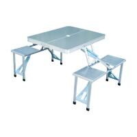 Outsunny Folding Camping Table And Chair Set 01-0010 Aluminum
