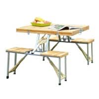 OutSunny Folding Camping Table And Chair Set 01-0404