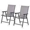 Outsunny Folding Chair 84B-381GY Metal, Textilene Grey