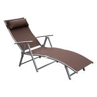 Outsunny Lounger 84B-184BN Steel, Textilene Brown