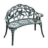 Outsunny Garden Bench 01-0794 Cast Aluminum Antique Green