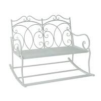 Outsunny Rocking Chair 84B-078 Metal Milk White