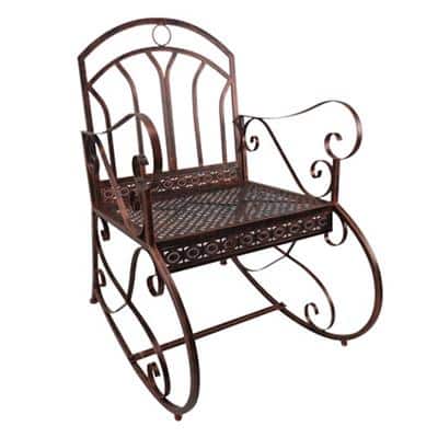 Outsunny Rocking Chair 84B-080 Metal Bronze Red
