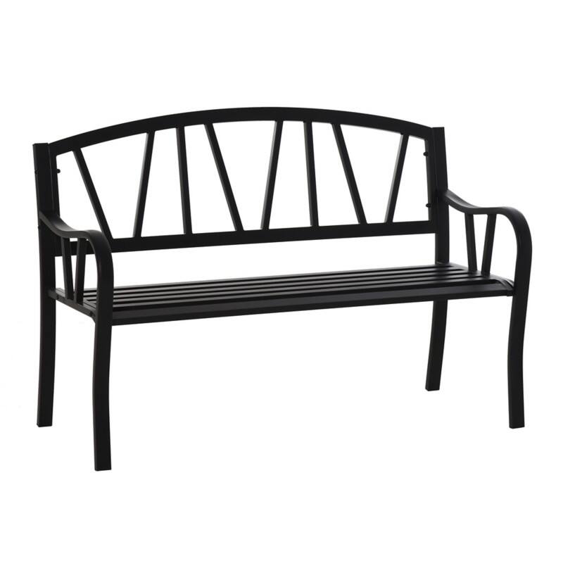 Outsunny Garden Bench 84B-478 Metal Black