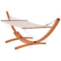 Outsunny Hammock 5662-0118M Wood, Cotton Natural, White