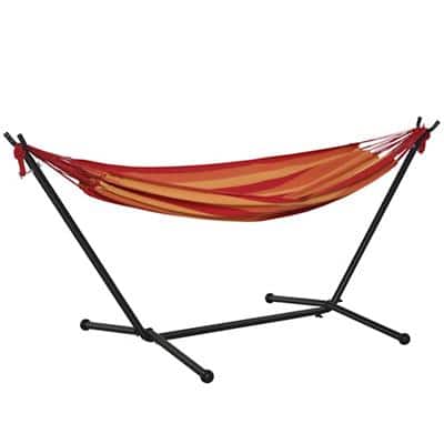 Outsunny Hammock 84A-184RD Metal, Polyester Red