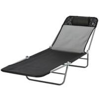 Outsunny Lounge Chair 01-0336 Textilene, Steel Black