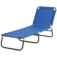 Outsunny Lounge Chair 84B-442BU Steel, Oxford Blue